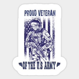 Proud Veteran Of The U.S Army Military Vintage Sticker